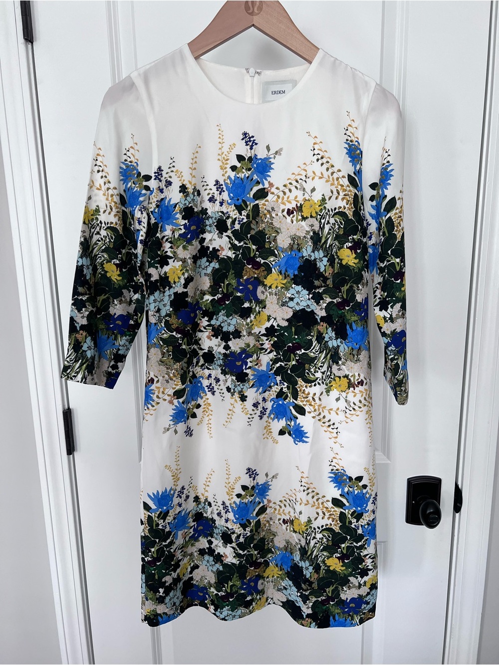 ERDEM Silk Floral Shift Dress Size 4 EUC